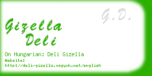 gizella deli business card